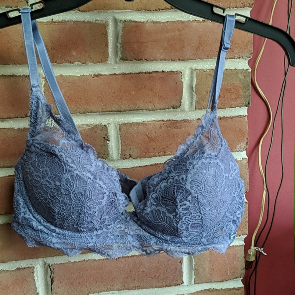 Jessica Simpson Dusty Blue Lace Bra